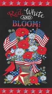 Red, White and Bloom 24" panel by Moda, 56118 14, Sold by the panel - Picture 1 of 1