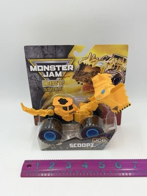 2025 Monster Jam Dirt Squad серия 11 Scoopz JCB Monster Truck Spin Master - Изображение 1 из 4