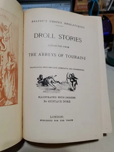 Droll Stories Balzac's Contes Drolatiques Abbeys Of Tourine Vol 1 London 1874 - Picture 1 of 21