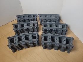 LEGO CITY Train Track Curved 53400 Dark Bluish Gray (Lot of 30)  RC TRAINS