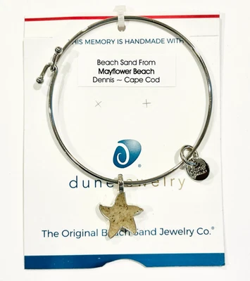 Brazalete Dune Starfish Mayflower Beach Cape Cod Arena Joyería Auténtico Nuevo con Tarjeta Foto 1 de 3