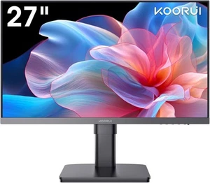 KOORUI 27 Zoll Computer Gaming Monitor FHD 1080P Desktop Display HDMI schwarz - Afbeelding 1 van 2