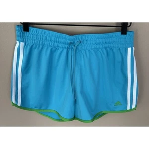 Pantaloncini da donna Adidas Medium Teal Blue Pacer Woven running allenamento - Foto 1 di 3