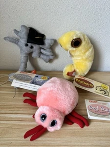 NWT Giant Microbes Drew Oliver The Flu Bed Bug And Book Worm - Picture 1 of 3