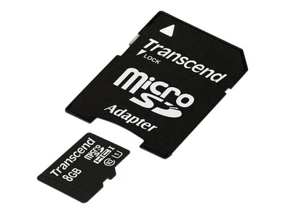 Transcend 8GB microSDHC Class 10 UHS-I 8 GB MicroSDHC Classe 10 MLC 90 TS8GUSDU1 - Immagine 1 di 2