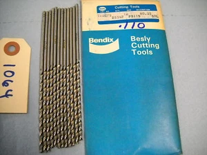 12 NEW BESLY TAPER LENGTH DRILLS #35 .110 HSS USA *322 - Imagen 1 de 1