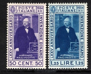 OPC 1934 Italia Pacinotti Set Sc#322-3 Ligeramente Bisagras 50277 - Imagen 1 de 2