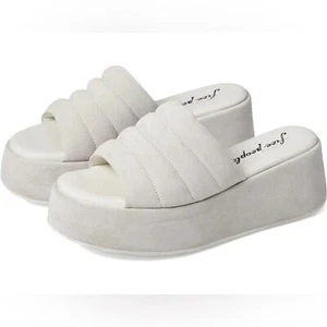 ๐ NEW Free People Almost paradise platform in sea salt RTL $128 SZ 37.5 - Picture 1 of 7
