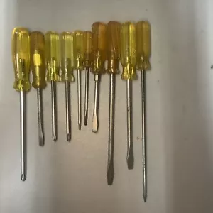 10 USA - Proto (9686 & 9604)Jensen- Amalite -Slotted/Phillips/Awl Screwdrivers - Picture 1 of 7