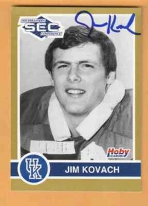 Jim Kovach Kentucky Wildcats AUTO Signed 1991 SEC Hoby Parma Heights Ohio - Picture 1 of 2