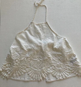 Kimchi Blue embroidered halter tank Small white - Picture 1 of 6
