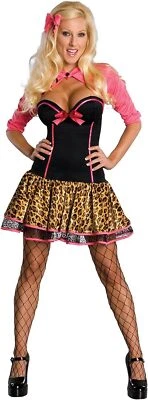 Rockin' Robin 50's Sock Hop Rebel Leopard Fancy Dress Up Halloween Adult Costume - Image 1 of 2
