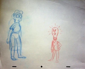 The Simpsons Production Hand Drawn Animation Pencil 20th Century Fox - Picture 1 of 2