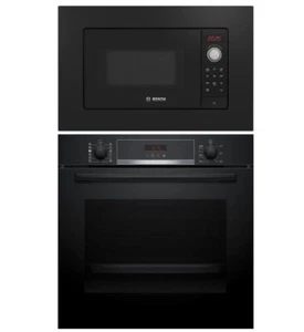 BOSCH Einbau-Set Backofen 71 L Pyrolyse Autopilot 10 + Mikrowelle 20 L NEU - Bild 1 von 10