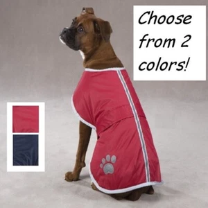 Nor'easter Reversible Waterproof Reflective Blanket Dog Jacket By Zack & Zoey - Picture 1 of 8