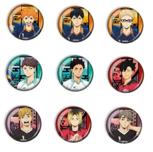 Haikyuu Pin Set Anime Manga Character Cosplay 9 Pack Button Badge Magnets Haikyu - Picture 1 of 2