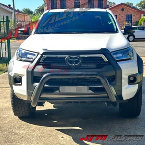 Nudge Bar 3" Black Steel Grille Guard to suit Toyota Hilux N80 Rogue 2020+ - Picture 1 of 5