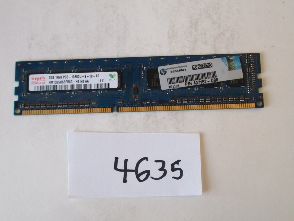 Hynix HMT325U6BFR8C-H9 2Gb PC3-10600 1333Mhz DDR3 Desktop Memory RAM (4635) - Image 1 of 2
