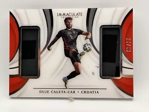 DUJE CALETA-CAR /49 JERSEY PATCH 2021 PANINI - IMMACULATE COLLECTION SOCCER - Picture 1 of 6