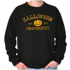 Halloween University Jack O Lantern Est 1653 Womens or Mens Crewneck Sweatshirt - Picture 1 of 7