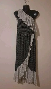 SEED HERITAGE Black & White Spot Midi Wrap Dress-Size 10-Great Condition (445) - Picture 1 of 7