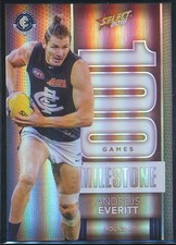 2016 AFL Select Footy Stars Milestone Games #MG7 Andrejs Everitt Carlton Blues