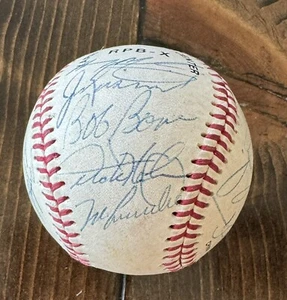 Philadelphia Phillies Legends Multi Signed Baseball Kruk Hayes Samuel and more - Picture 1 of 5