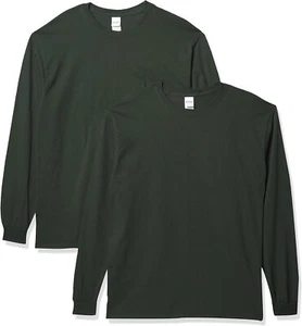 Gildan mens Ultra Cotton Adult Pack fashion t shirts, Forestgreen/Ashgrey,... - Picture 1 of 3