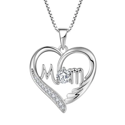 TRYNDI 莫桑石项链妈妈-母亲节礼物来自女儿或儿子 — 第 1/4 张图片