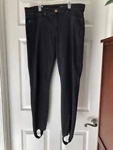 Gap 1969 Stirrup Leggings Black Jeans Size 33/16r Skinny Fit See measurements - Picture 1 of 8