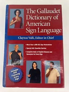 The Gallaudet Dictionary of American Sign Language Hardcover Book DVD C. Valli - Foto 1 di 13