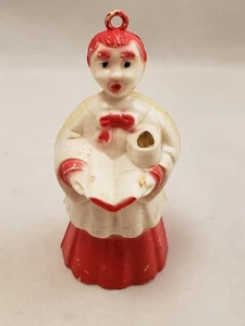 1 Vintage Chorknabe Weihnachtsschmuck Hartplastik rot weiß 50er Jahre - Bild 1 von 3