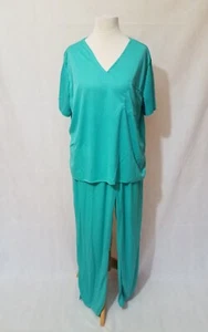 ER SURGEON DOCTOR NURSE HOSPITAL SCRUBS UNIFORM LADIES FANCY DRESS 2 PCS L π - Picture 1 of 12