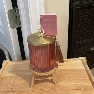 ENCHANTE 10 oz Ribbed Jar Moon & Tassel Candle - Brand New - Picture 1 of 4