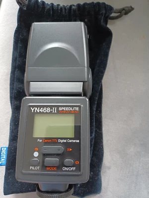 YONGNUO YN468 II Digital Flash Speedlite for Canon TTL + Vivitar Flash Cord - Image 1 of 4