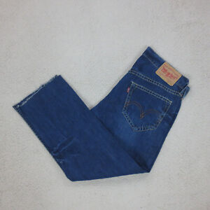 Levi's Jean Femme 901 W36 L36 Bleu Vintage 00s Y2K Mom Taille Haute Coton Bouton