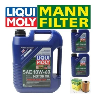 Oil Change Kit w/LIQUIMOLY 10W-60 & MANN Filter HU926/4x BMW M3 3.0L/3.2L 96-06 - Image 1 of 4