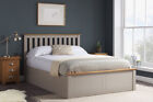 Phoenix Ottoman Bed 4ft 4ft6 5ft Pearl Grey Stone Grey Optional Mattress Birlea
