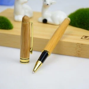 bamboo ballpoint pen business office luxury ballpoint pen gift carbonized bamboo - Picture 1 of 24