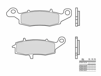 Plaquettes de frein BREMBO route carbone céramique - 07KA1807 - Photo 1/2
