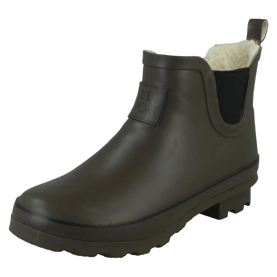 Mujer ELLE SPORT Tobillo Wellington Botines con Cálido Forro de Piel X1r277 CM - Imagen 1 de 1