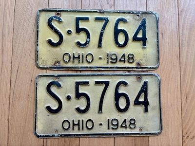 Пара номерных знаков Огайо 1948 г. - Изображение 1 из 4