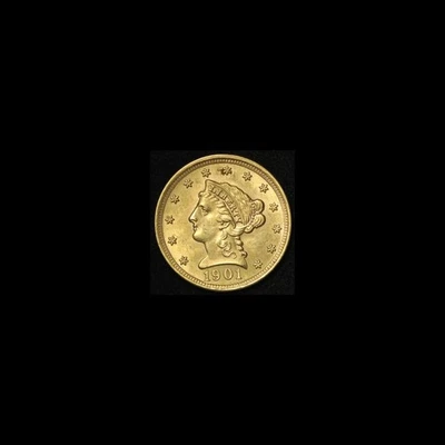Cuarto de águila de oro Liberty Head 1901 $2,50 - Envío gratuito EE. UU. Foto 1 de 3