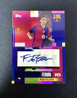 2024-25 Topps Barcelona Team Set Fermin Lopez Auto Pink /99 - Image 1 of 2