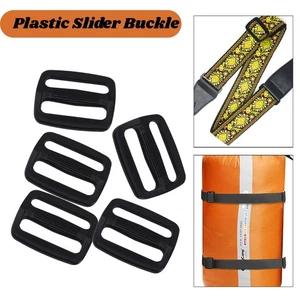 25mm Plastic Tri-Glide Slider Buckles Black Strap Adjusters for Webbing Bags - Picture 1 of 12