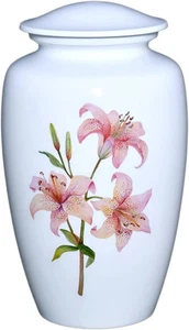 Urna cremazione fiori di ibisco per ceneri umane ricordo adulto 200 libbre sacchetto velluto - Foto 1 di 3