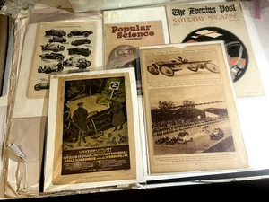 5 ANTIQUE WWI &WWII ERA AUTO MAGAINE COVERS EVENING POST MOTOR AGE POPULAR SCIEN - Picture 1 of 6