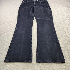 Vintage Ralph Lauren Jeans Women 8 Classic Bootcut Black Denim Boho Cowgirl Y2K - Picture 1 of 11