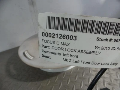 FORD FOCUS C MAX  DOOR SOLENOID 5 Door Hatchback  10-15 Mk2 Left Front Lock - Image 1 of 4