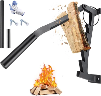 Kindling Splitter for Wood, Wall Mounted Manual Firewood Splitte, Log Splitter W - Image 1 of 4